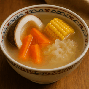 椰子雪耳紅蘿蔔粟米豬展湯